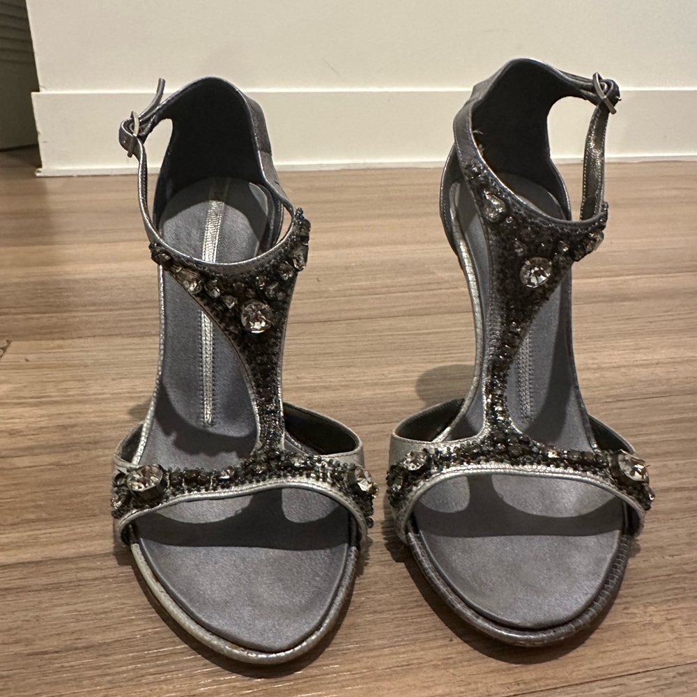 VINTAGE Franklin Elman silver heel with jewels